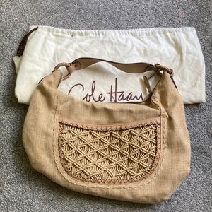 COLE HAAN Raffia Rope Bag